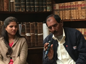 Eisham and Ashiq during their visit to London