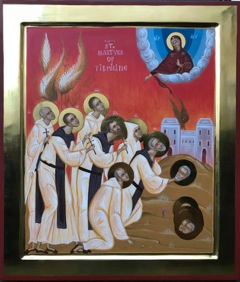 Martyrs of Tibhirine icon written by Fr Dobromir Dimitrov