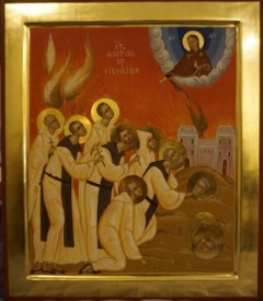 Martyrs of Tibhirine icon written by Fr Dobromir Dimitrov