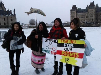 Demonstrators in Ottawa