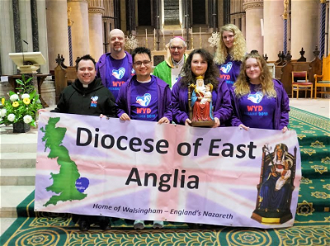 WYD pilgrims with Bishop Alan - image Keith Morris