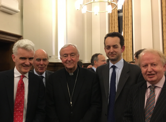 l-r: Davids O'Mahoney, Mike Henderson, Cardinal Vincent Nichols, Richard Collyer-Hamlyn, Nigel Parker