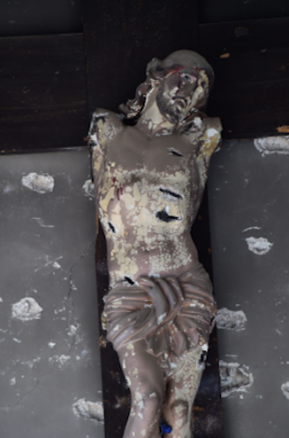 Vandalised crucifix, Syria
