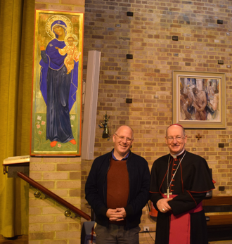 Ian Knowles with Bishop Moth