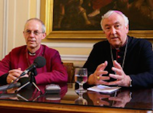 Archbishop Welby with Cardinal Nichols