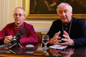 Archbishop Welby with Cardinal Nichols