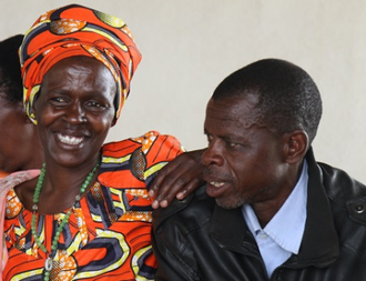 Immaculée, lost all her relatives in the genocide of the Tutsis - Vianney, was a perpetrator. They are now friends, thanks to the reconciliation programme. Photo: Josephine Lamb, Trócaire