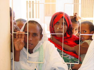 People waiting at clinic