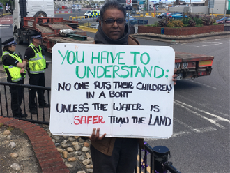 Campaigner in Dover vigil