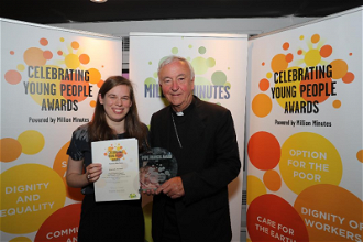 Cardinal Nichols and Hannah Forrest. Credit: Anthony Kelly