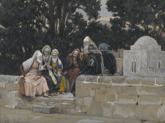 The Pharisees and the Herodians Conspire Against Jesus James Tissot (1836-1902) , 1890 © The Brooklyn Museum, New York