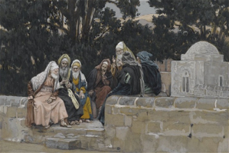 The Pharisees and the Herodians Conspire Against Jesus James Tissot (1836-1902) ,  1890 © The Brooklyn Museum, New York