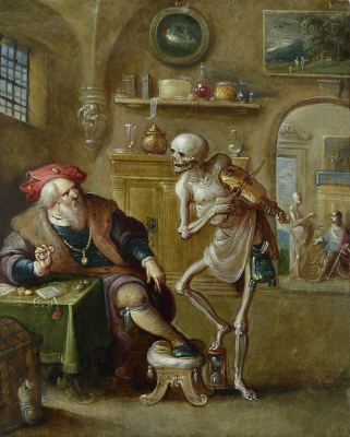 Death and the Rich Man, by Frans II Francken,1610, © Galerie Lowet de Wotrenge, Antwerp, Belgium