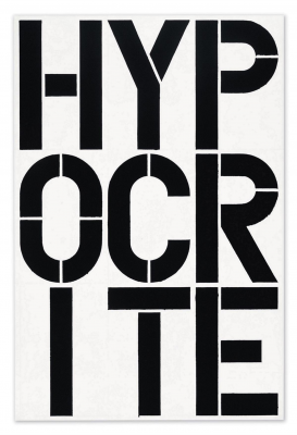 HYPOCRITE, by Christopher Wool,1989, © Christopher Wool
