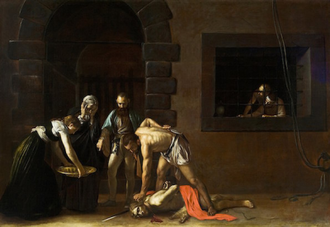 The Beheading of Saint John the Baptist,  by Caravaggio, 1608, © St John's Co-Cathedral, Valletta, Malta