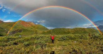 Double rainbow in Wrangell-St Elias National Park, Alaska, by Eric Rolph - Wiki Image