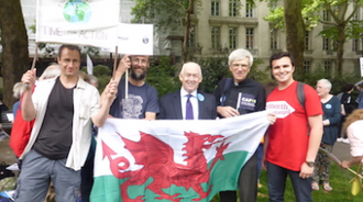 Campaigners with Canon John & Wayne David MP