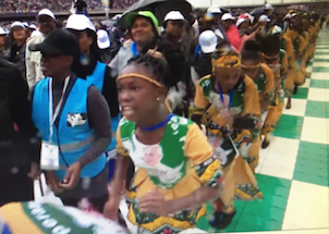Hundreds of dancers and singers from different communities took part