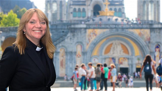 Rev Kate Bottley in Lourdes