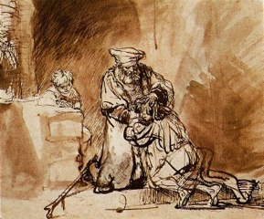 Rembrandt drawing for Return of the Prodigal