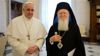 Pope Francis with Patriarch Bartholomew