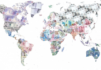 Money Map of the World, by Justine Smith, 2013, © 2019 Justine Smith. All rights reserved