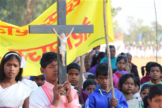 Christian procession in Jharkhand state, India © Aid to the Church in Need
