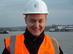 Fr David during his time as port chaplain before becoming a priest