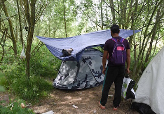 Migrant tent near Calais