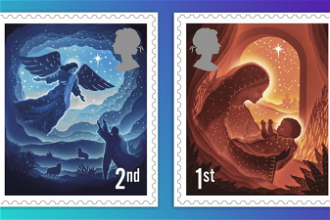 1st and 2nd class Christmas stamps