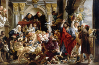 Jesus Driving the Merchants from the Temple, by Jacob Jordaens  1640, © Louvre, Paris