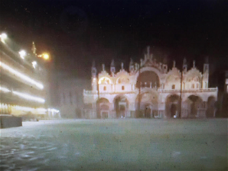 St Mark's Square is waist-deep in water tonight.