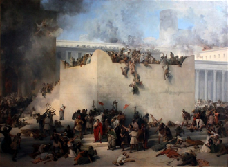 Destruction of the Temple of Jerusalem,  by Francesco Hayez,  1867,  © Gallerie dell'Accademia, Venice