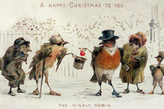 The Kindly Robin, The Castell Brothers, 19C, Victorian Christmas Card