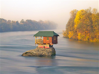 Drina House, built on river in 1968 © Drina, Serbia