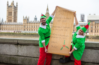 Elves Josh and Libby unveil CAFOD wishlist