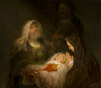 Simeon and Anna praise the infant Jesus, by Arent de Gelder, 1700, © Mauritshuis, The Hague, Netherlands