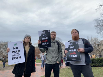 Tori Bateman (left)  was one of the  CPTers who participated in the National Day of Action in Washington, DC