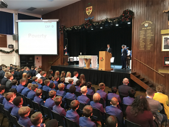 Assembly at Salesian College Farnborough
