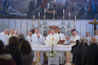 Mass at Latin Patriarchate School, Ramallah