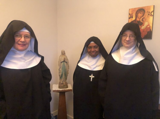 l-r: Sr Barbara Claire, Mother Winsome, Sr Carolyne Joseph