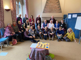 David McLoughlin with group at Hinsley Hall