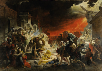 The Last Day of Pompeii, by Alexander Bryullov 1830, © State Russian Museum, Saint Petersburg