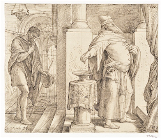 Parable of the Pharisee and the Tax Collector,  by Julius Schnorr von Carolsfeld © Cologne, Wallraf-Richartz-Museum & Fondation Corboud