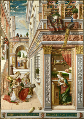 The Annunciation with St Emidius, by Carlo Crivelli  - 1486     © National Gallery, London