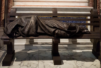 ------- Homeless Jesus by Timothy Schmalz  ------- at Farm Street Church, London