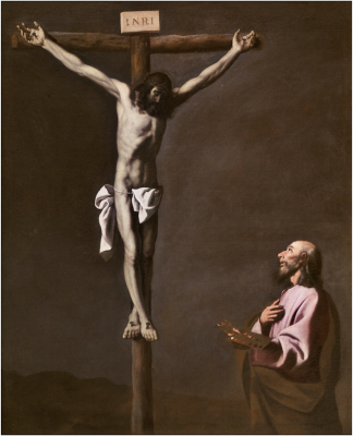 The Crucified Christ with a Painter, by Franciso de Zurbarán 1664 © Museo del Prado, Madrid