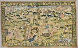 Scenes from the Story of Abraham. English linen needlework panel 17th C © Metropolitan Museum of Art, New York