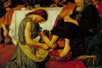 Jesus Washing Peter's Feet, by Ford Madox Brown 1852, © Tate Gallery, London