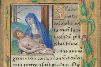 The Virgin Mary and Christ, in a Book of Hours of c.1510-20 (BL Add MS 35214, f. 27)